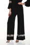 Front of the Mesh Rhinestone Palazzo Pants style 249023 from Frank Lyman in the color black