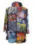 Back of the Mixed Print Wire Collar Jacket style 3963 from Moonlight in the multicolor print