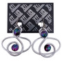 Iridescent Stones Silver Wire Earrings SKU 27389 from Jeff Lieb