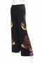 Side of the Printed High-Waisted Palazzo Pants style P12895S from Eva Varro in the ava/black print
