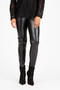 Front view of the Pleather Front Leggings from Berek in the color black
