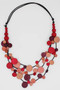 Red Multi Strand Millie Necklace SKU 27232 from Sylca Designs