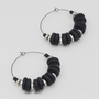 Black and Silver Hoop Dangle Earring SKU 27243 from Sylca Designs