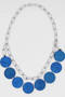Blue Double Layer Chain Link Necklace SKU 27205 from Sylca Designs