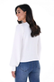 Back of the Decorative Bow Sweater style 246224U from Frank Lyman in the colors off white and black