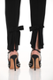 Close up of the Bow Back Pants style 244019 from Frank Lyman in the color black