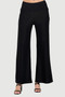 Front of the Wide Leg Shimmery Pants style P1119-251 from Last Tango in the color black