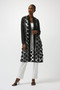 Front of the 3-D Dot and Mesh Cover-Up style 251209 from Joseph Ribkoff in the color black