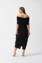 Back of the Silky Knit Cocoon Dress style 251205 from Joseph Ribkoff in the color black