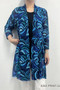 Front of the Wavy Blue Mesh Cardigan style A303-G41 from Fashion Cage in the colors blue / multi