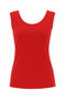 Front of the Classic Scoop Neck Tank style 25502 from Dolcezza in the color red