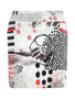 Front of the Coral Print Abstract Skort style 25754 from Dolcezza in the multicolor print