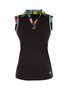 Front of the Window Print Sleeveless Top With Collar style 35310 from Dolcezza in the multicolor print
