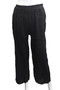 Front of the Raw Hem Linen Pants style 1250 from Look Mode in the color black