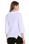 Back of the Pucker Knit Cardigan style 256834 from Frank Lyman in the color off white
