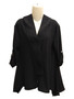 Front of the Cuff Sleeve Flowy Jacket style 1812 from Michael Tyler in the color black