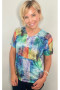 Front of the Story Burnout Top style H2505E from Ethyl in the multicolor print
