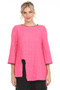 Front of the Pucker Tie-Front Tunic style 4008 from Moonlight in the color fuchsia