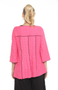 Back of the Pucker Tie-Front Tunic style 4008 from Moonlight in the color fuchsia
