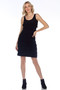 Front of the Bling Cha Cha Tank Dress style DR760SW from Tango Mango in the color black