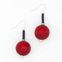 Red Ball Drop Earrings SKU 23116 from Sylca Designs