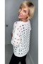 Back of the Overlay Sweater with Holes style XY0501WH from Ethyl in the color white