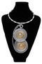 Gold and Silver Twist Wire Pendant Necklace SKU 28546 from Jeff Lieb