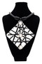 Criss-Cross Square Rubber Necklace SKU 28623 from Jeff Lieb