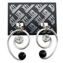 Silver and Black Spiral Earrings SKU 28655 from Jeff Lieb