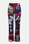 Front of the Millennium Print Straight Leg Pull-On Pants style 253268 from Joseph Ribkoff in the multicolor print