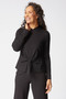 Front of the Tie Front Travel Top style 55906 from Habitat in the color black