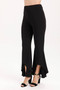 Side of the Chelsea Hi-Low Pants style 411-15460 from Isle in the color black