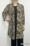 Front of the Beige Animal Print Mesh Cardigan style A303-H16 from Creation in the colors black and camel