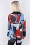 Back of the Multicolor Split Back Cowl Neck Top style 1919 from Michael Tyler