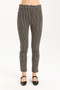 Front of the Houndstooth Print 4-Pocket Pants style 411-12110 from Isle in the Oro print
