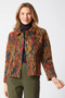 Front of the Zig-Zag Tapestry Boucle Jacket style 65205 from Habitat in the rainbow print