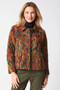 Front of the Zig-Zag Tapestry Boucle Jacket style 65205 from Habitat in the rainbow print