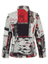 Back of the Bookworm Print Quilted Jacket style 75831 from Dolcezza in the multicolor print