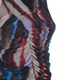 Close up of the Mori Ruched Top style SH-4866 from Kozan in the Theros print