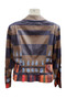 Back of the Geometric Print Moto Jacket style BCJ17671MPRF from Insight in the Color Play print