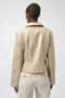 Back of the Leatherette Notched Collar Fitted Jacket style 254925 from Joseph Ribkoff in the color gold