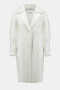 Front of the Feather Yarn and Faux Fur Sweater Coat style 254954 from Joseph Ribkoff in the color winter white