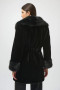 Back of the Faux Fur Shawl Collar Fitted Coat style 254907 from Joseph Ribkoff in the color black