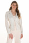 Front of the Shimmery Fitted Blazer style 254350 from Frank Lyman in the color winter white
