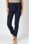 Front of the Side Ribbon Hot Wash Jegging style 2120HW from Look Mode in the color navy