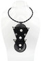 Black Geometric Statement Twist Wire Necklace SKU 29497 from Jeff Lieb