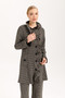 Front of the Florence Ruffle Houndstooth Jacket style 485-12435 from Isle in the Oro print