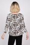 Back of the Dot Print Layering Tee style 321359 from Olivia in the color black