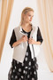 Front of the Axel Net Sleeve Jacket style NW-2392 from Kozan in the colors white and black