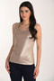 Front of the Metallic Gold Knit Tank style 266337 from Frank Lyman